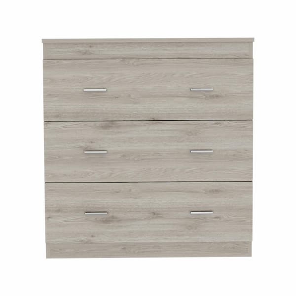 HomeRoots Victoria Light Grey 3-Drawers 31.5 in. Dresser