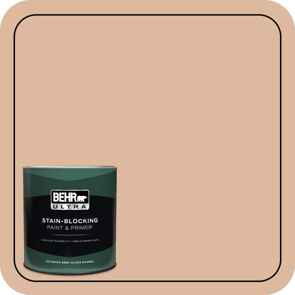 BEHR ULTRA 1 qt. #PPU3-09 Pumpkin Cream Semi-Gloss Enamel Exterior