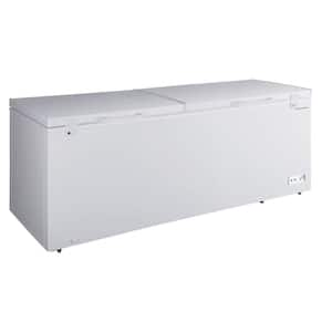 82 in 30 cu. ft. Manual Defrost Dual Door Chest Freezer in White