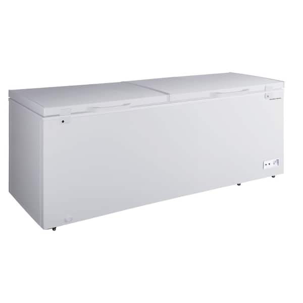 Hamilton Beach 82 in 30 cu. ft. Manual Defrost Dual Door Chest Freezer in White