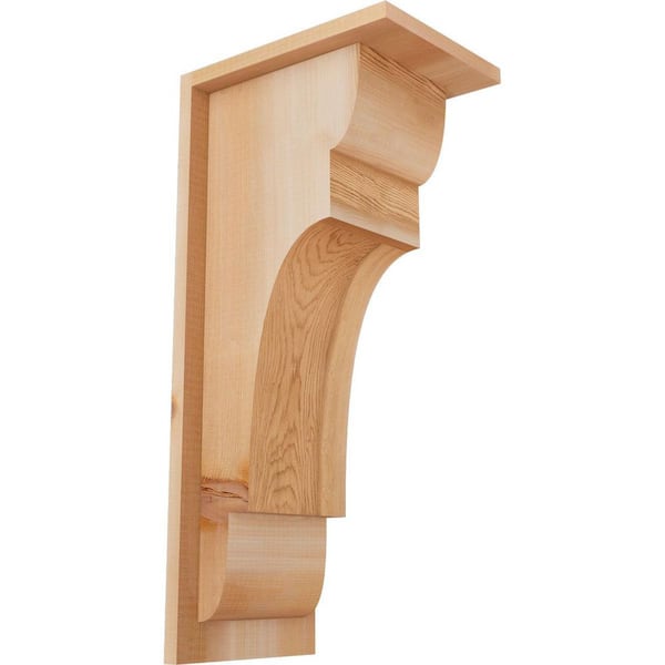 Ekena Millwork 7-1/2 in. x 10 in. x 22 in. New Brighton Smooth Western Red Cedar Corbel with Backplate