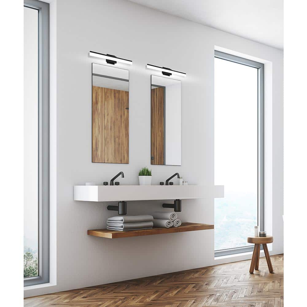 Palmital 23.46" Black Acrylic LED Vanity Light