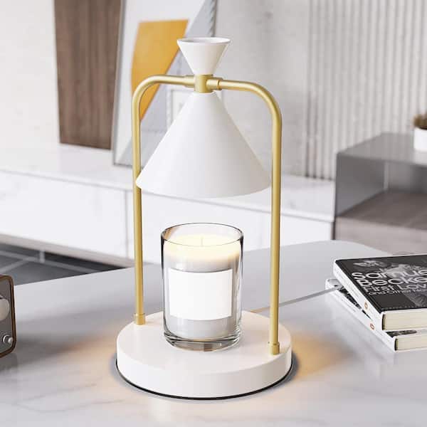 4 White Arched Candle Warmer Lamp