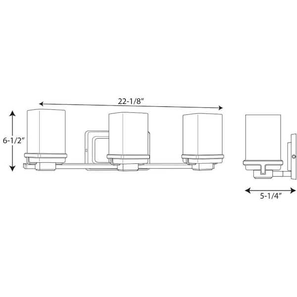 Metric Collection 3-Light Brushed Nickel Etched/Painted White Inside Glass Coastal Bath Vanity Light
