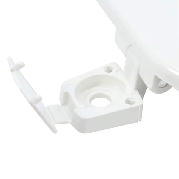 BEMIS Elongated Open Front Toilet Seat in White Plastic Elongated Standard New. 