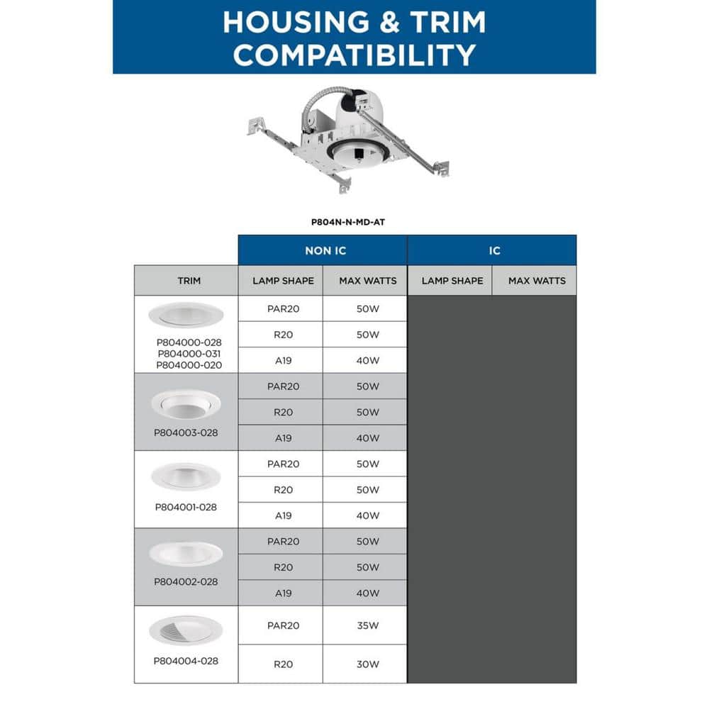 4" Gray Steel Air-Tight New Construction Recessed Housing