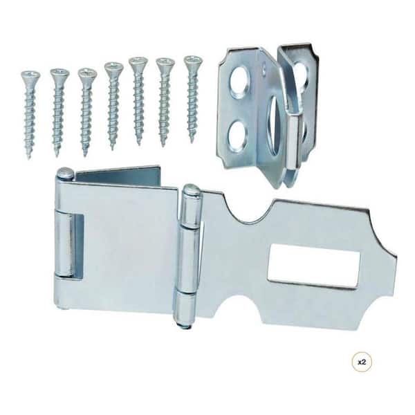 3 in. Zinc-Plated Double Hinge Safety Hasp (2-Count)