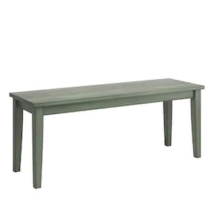 Antique Sage Wood Dining Bench 47.2 in. W x 14.75 in. D x 18 in. H