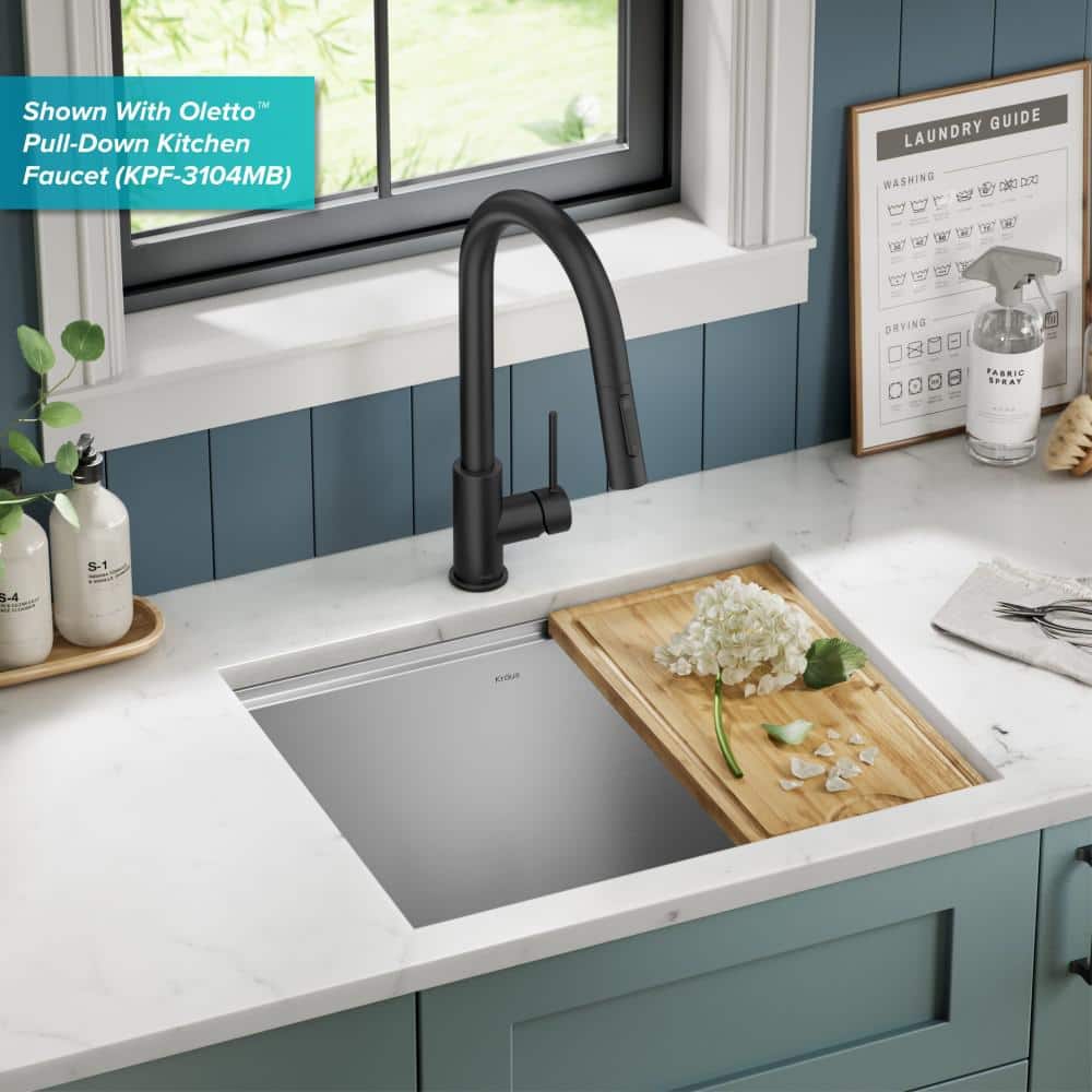 Kore 23-Inch Stainless Steel Undermount Workstation Sink