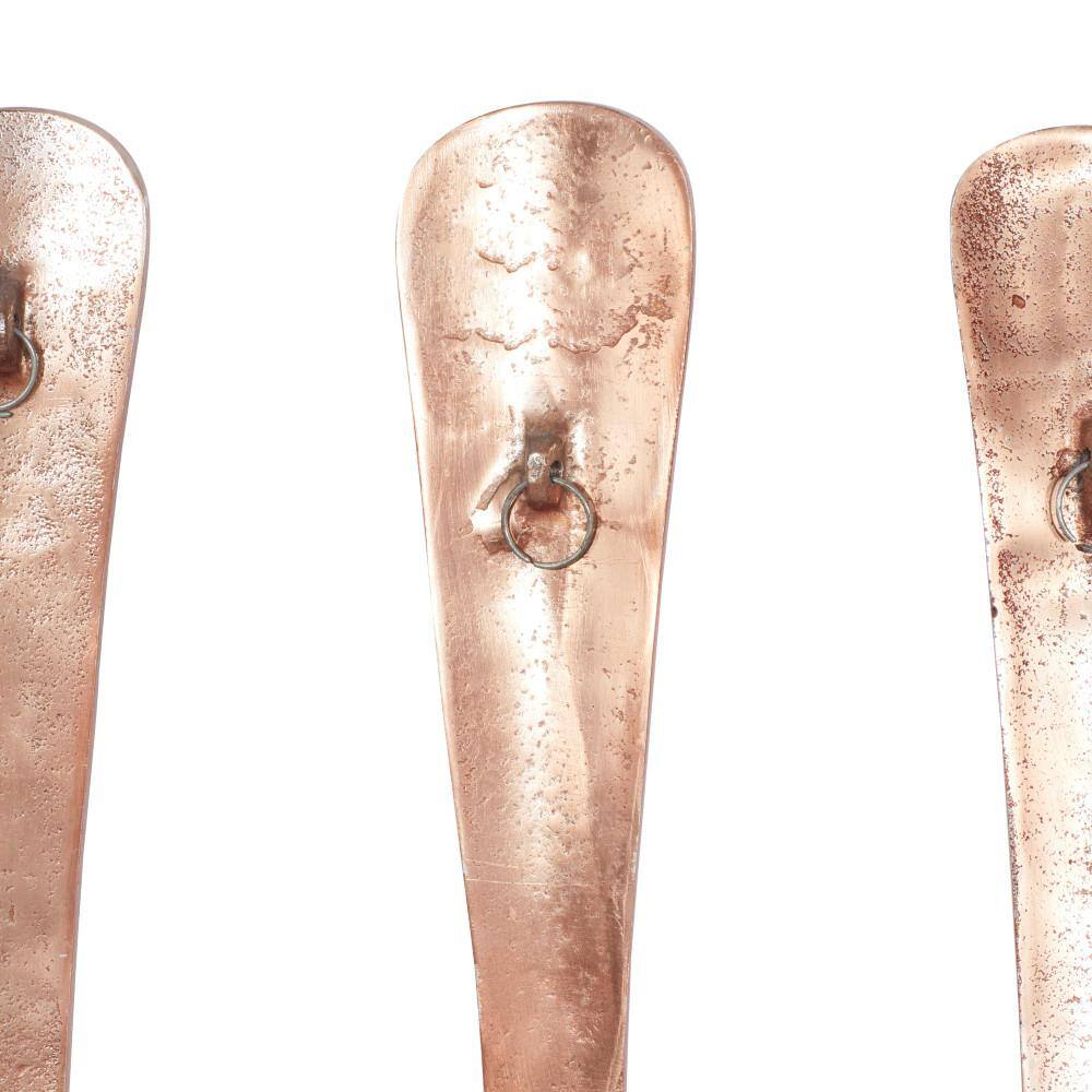 Gold Aluminum Knife, Spoon, and Fork Wall Sculpture Set