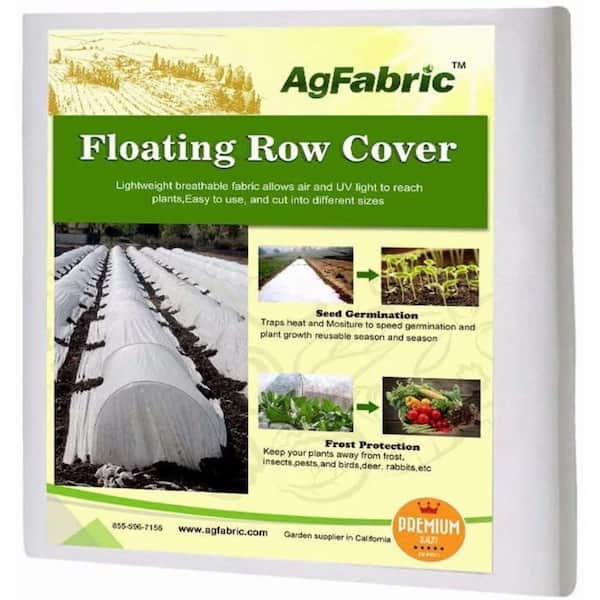 Agfabric 0.9 oz. 8 ft. x 50 ft. Floating Row Covers Plant Covers Freeze Sun Protection, Frost Cloth for Vegetables