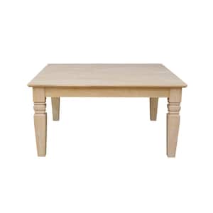 Java 36 in. Unfinished Medium Square Wood Coffee Table