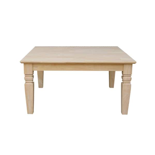 International Concepts Java 36 in. Unfinished Square Wood Top Coffee Table