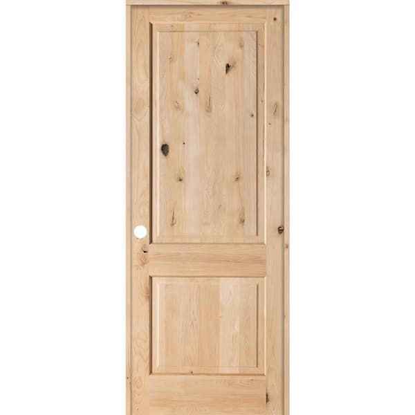 PREHUNG 2 PANEL ARCH TOP CLEAR PINE STAIN GRADE SOLID CORE INTERIOR WOOD DOORS 