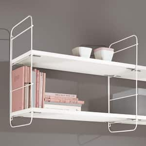 LITE 23.6 in. x 7.9 in. x 0.75 in. White MDF Decorative Wall Shelf without Brackets