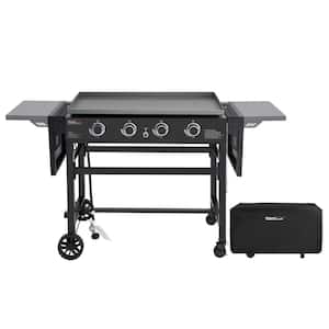 Nexgrill Daytona 4-Burner Propane Gas Grill 36 in. Flat Top Griddle