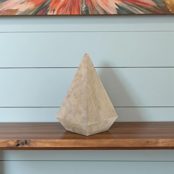 Clear 2.25 in. x 3.75 in. Triangular Wood Holiday