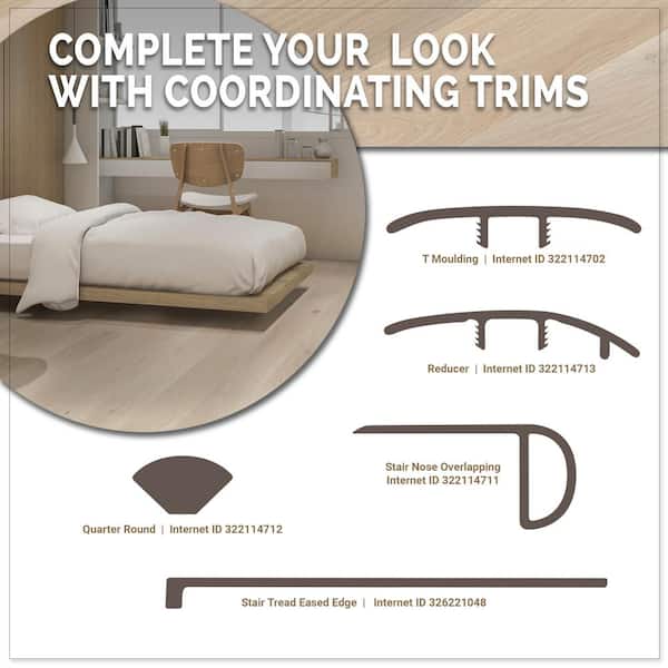 A&A Surfaces Woodridge Amadeus Oak 0.28 in. x 6.5 in. Waterproof Wire Brushed Engineered Hardwood Flooring (21.67 sq. ft./case)