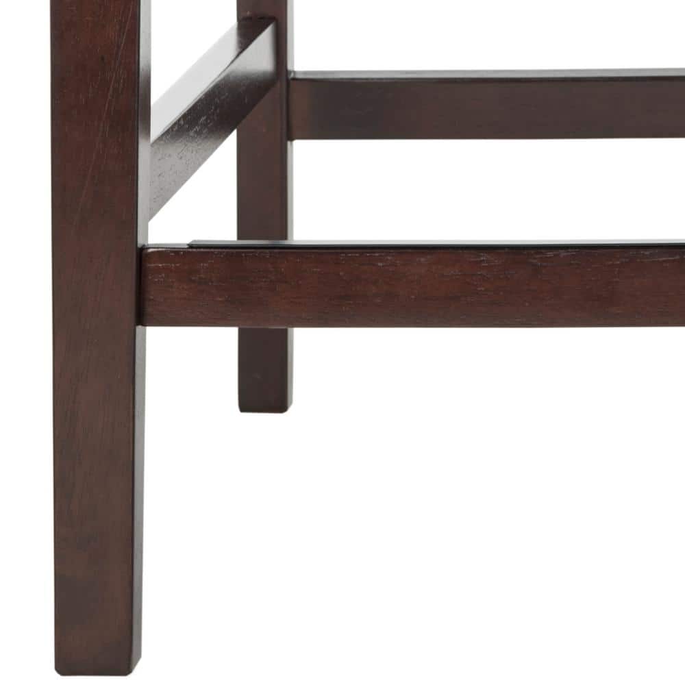 Norah Dark Taupe and Espresso Wood Metal Counter Stools (Set of 2)