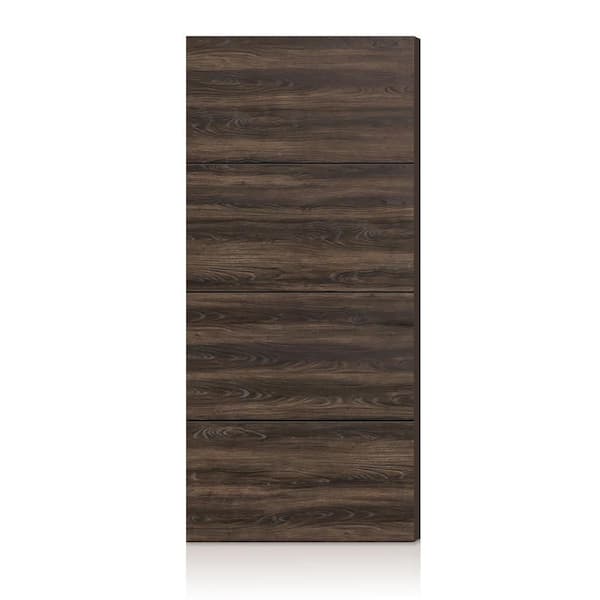 28 in. x 88 in. Walnut Texture Flush Hollow Core Composite Interior Door Slab