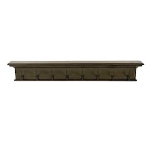Charlie 51.18 in. Antiqued Green Wall-Mounted with Shelf