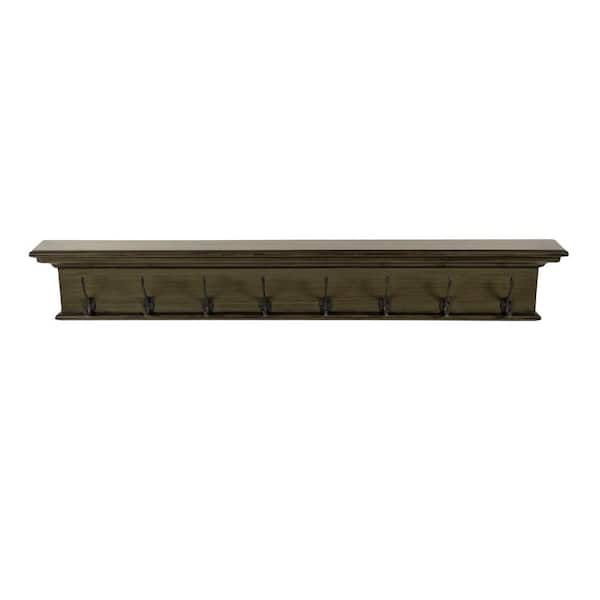 HomeRoots Charlie 51.18 in. Antiqued Green Wall-Mounted with Shelf