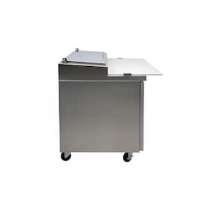 50 in. W 13.8 cu. ft. Pizza Prep Table Commercial Refrigerator Cooler EIL1 in Stainless Steel