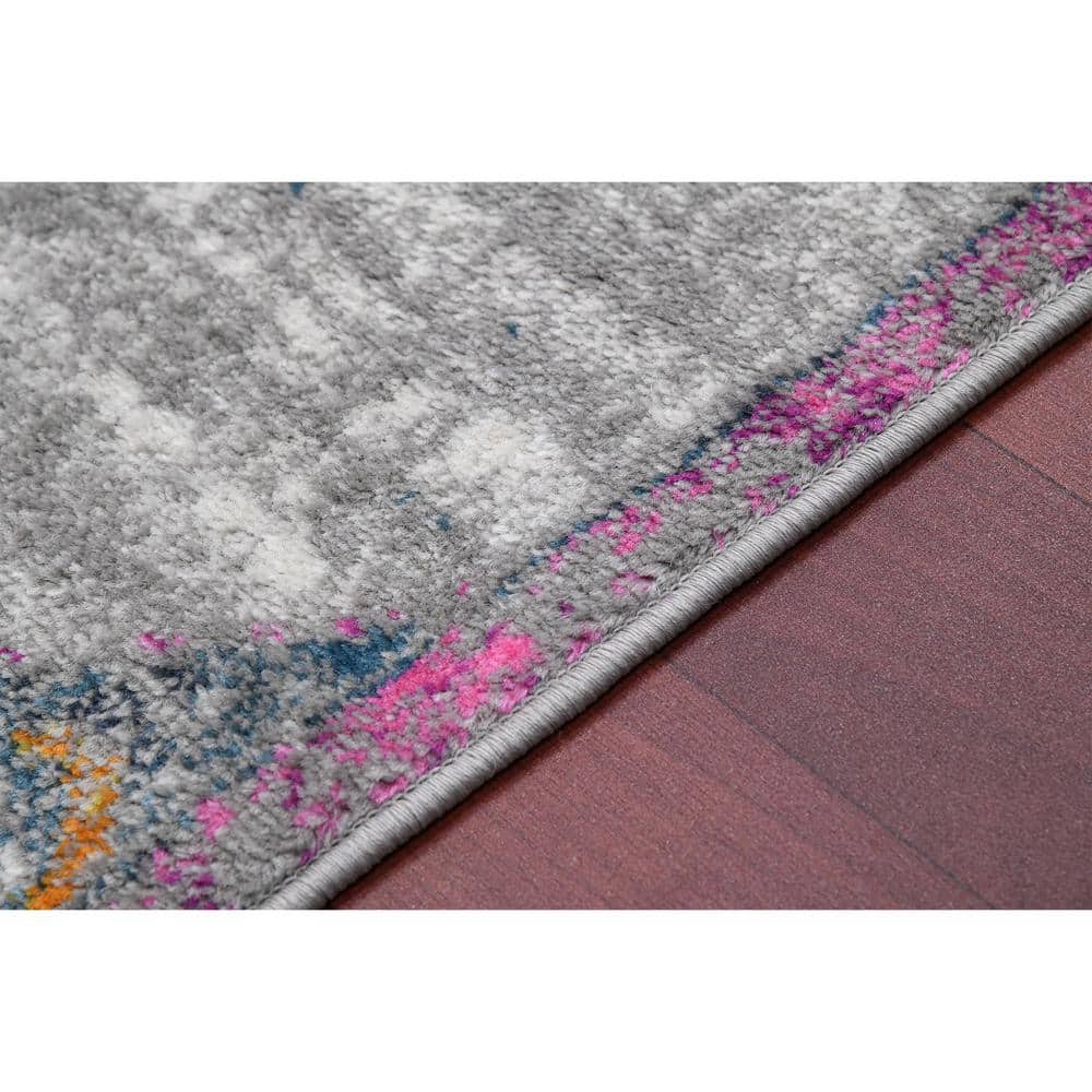 Isabelle Pink Rectangular Synthetic Bohemian Area Rug