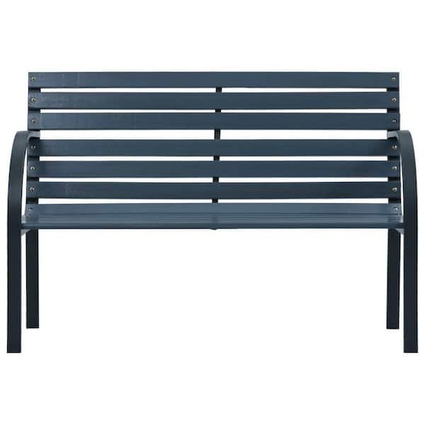 Movisa 47.2 in. Wood Outdoor Bench Gray