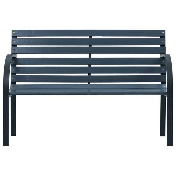 Movisa 47.2 in. Wood Outdoor Bench Gray YMVDOHEJY67 The Home Depot
