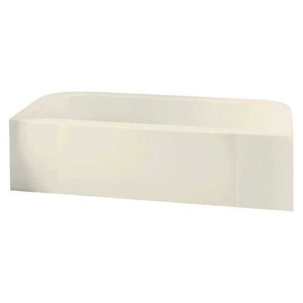 Unbranded Accord 5 ft. Left Drain Soaking Tub in Almond-DISCONTINUED