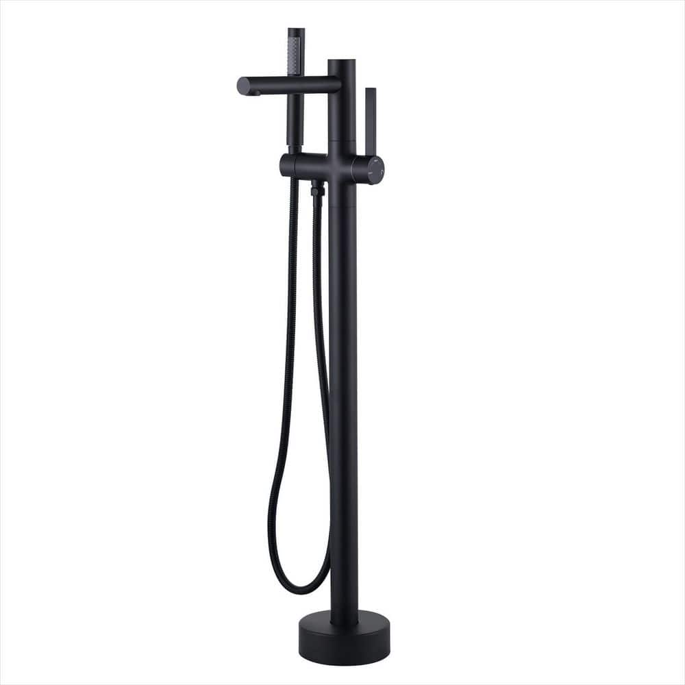 2-Handle Freestanding Tub Faucet with Hand Shower in Matte Black price history on PriceWatchPro