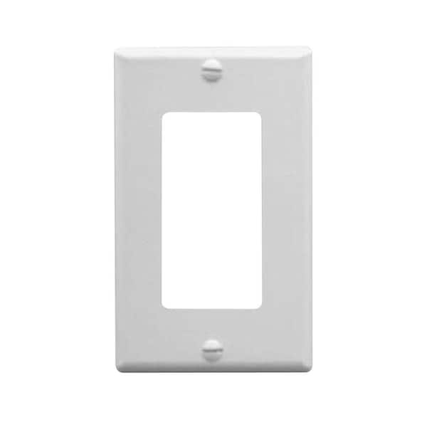 ICC 1 Gang Wall Switch Plate - White ICC-IC107F4CIV - The Home Depot