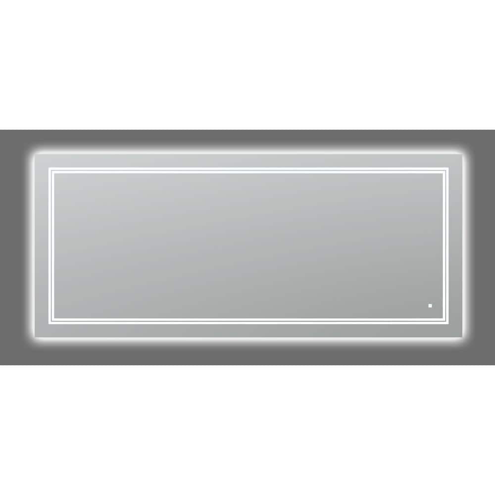 Soho Sleek LED Lighted Bathroom Mirror 72"x36" with Defogger and Dimmable Ambience