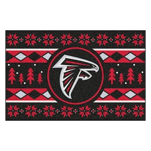 Atlanta Falcons Holiday Sweater Black 1.5 ft. x 2.5 ft. Starter Area Rug