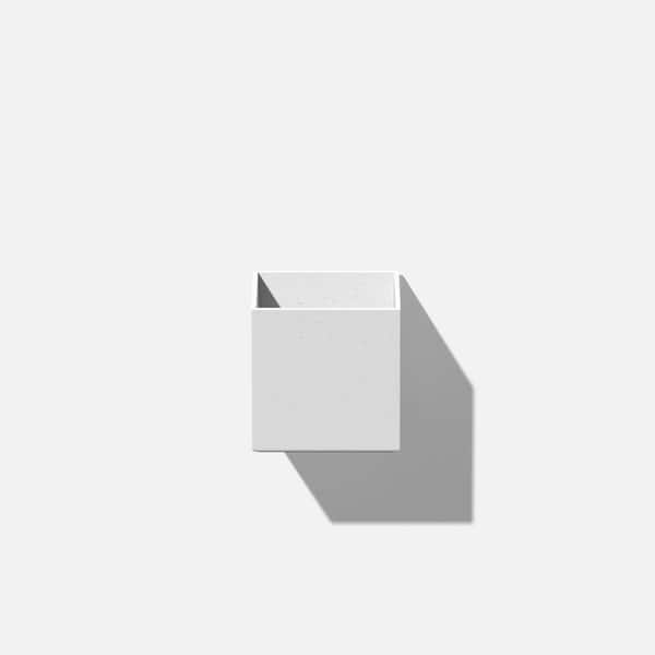 Veradek Geo Cube 5 in. White Plastic Hanging Planter