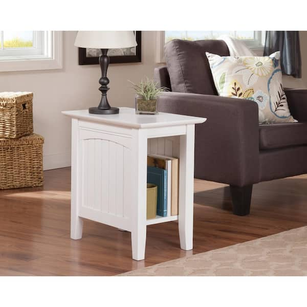 AFI Nantucket White Chair Side Table AH13302 The Home Depot