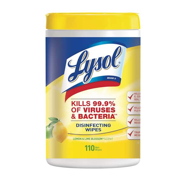 Lysol Lemon and Lime Blossom Scent Disinfecting Wipes (110-Count)