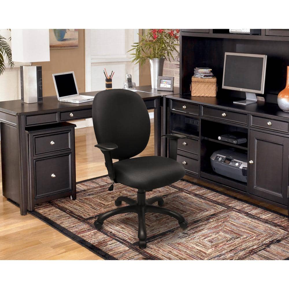 OS Home Charcoal Upholstered Gas Lift Task Chair