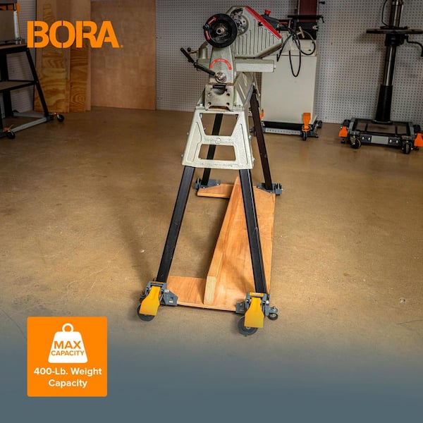 BORA PM-3500 Bora Super Duty Universal Mobile Base - Silver, Wheeled, 1500  lb Capacity - Ideal for Heavy Machines and Tools in the Benchtop &  Stationary Tool Accessories department at