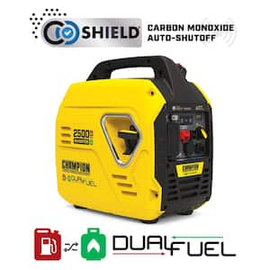 2500-Watt Ultralight Gasoline and Propane Powered Dual Fuel Inverter Generator with CO Shield and Quiet Technology