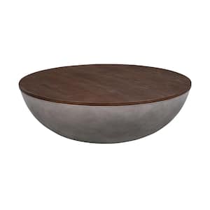 Melody 48 in. Brown Round Oak Wood Top Coffee Table