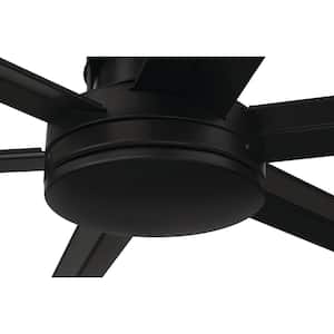 Mondo 80 in. Indoor/Outdoor Flat Black Ceiling Fan Integrated LED Light Smart Wi-Fi Enabled Remote with Voice Activation