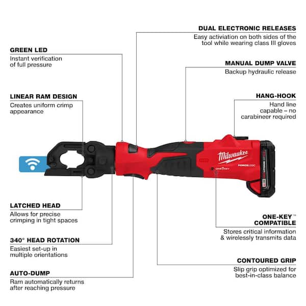 Milwaukee M18 18 Volt Lithium Ion Cordless FORCE LOGIC 6T Latched