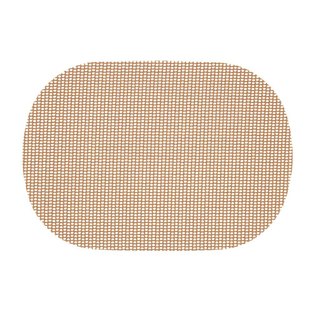 Fishnet 17 in. x 12 in. Camel PVC Covered Jute Oval Placemat (Set of 6) price history on PriceWatchPro