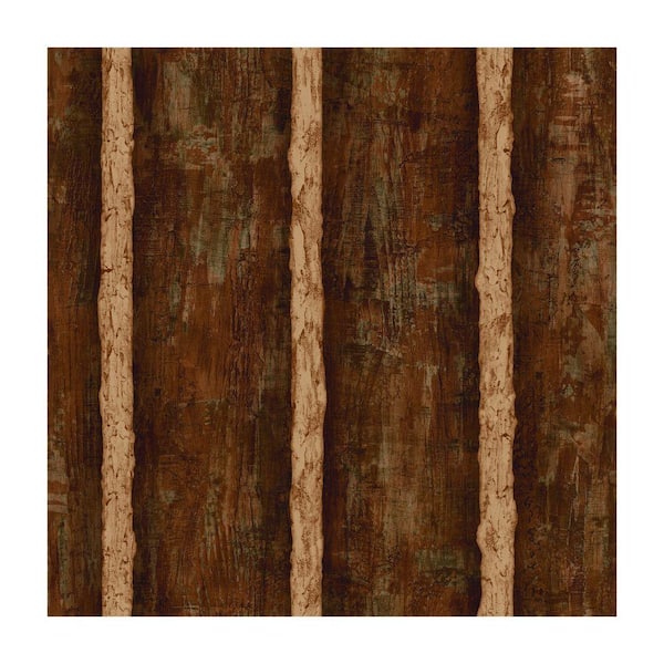 York Wallcoverings Best of Country Log Sidewall Strippable Roll Wallpaper (Covers 56 sq. ft.)