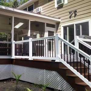 Bellaire 3.5 ft. H x 96 in. W White Vinyl Stair Railing Kit