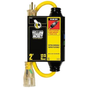 2 ft. 12/3 SJTW In-Line GFCI Heavy-Duty Cord with Power Light Plug