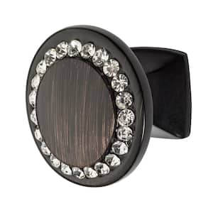 Isabel 1-1/4 in. Oil Rubbed Bronze with Crystal Cabinet Knob