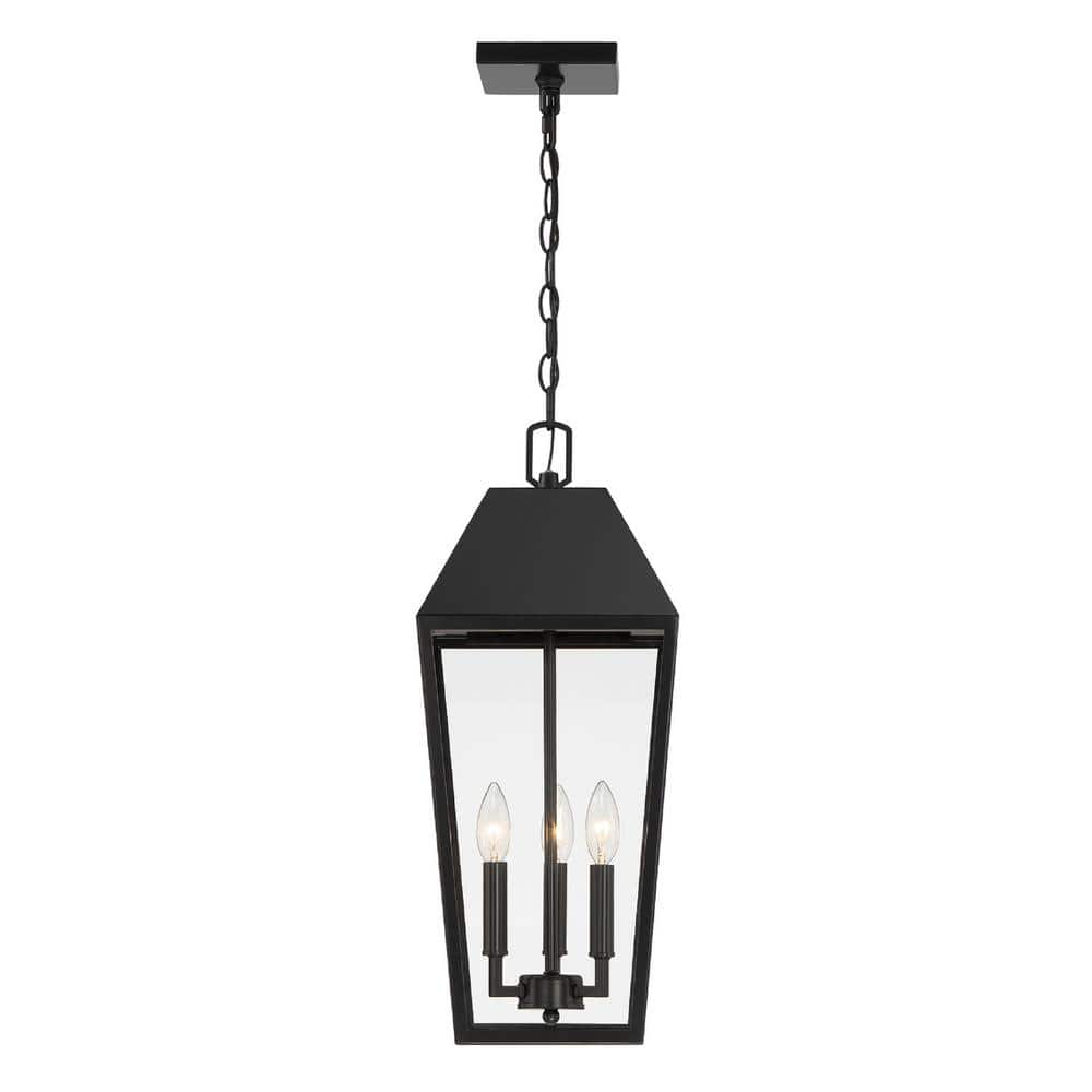 EasyLite 1-Light Black Outdoor Pendant Light 46508-HBT - The Home Depot